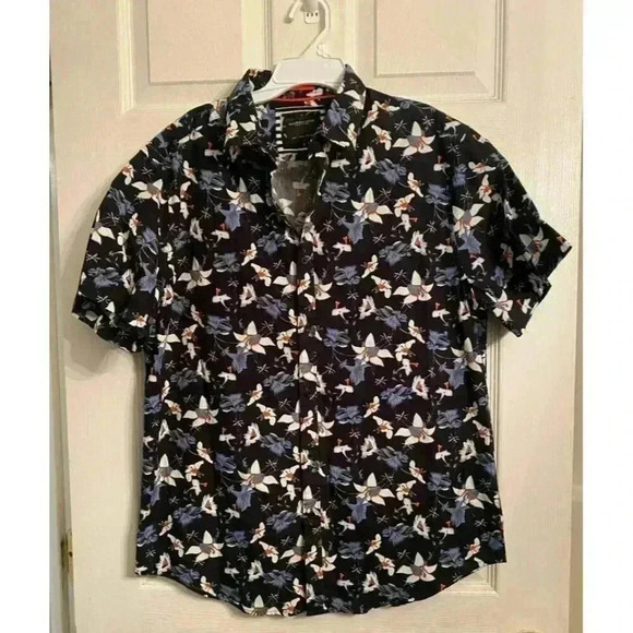 denim and flower Other - Men's large button up top
